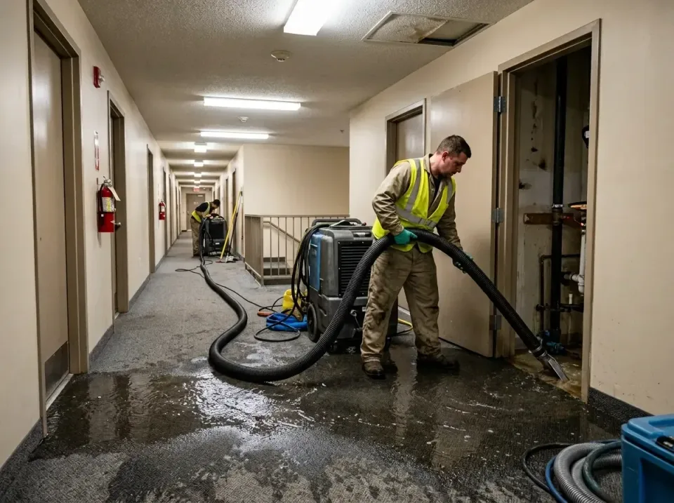 multi-unit-apartment-hallway-f-005 — frequently asked questions, Emergency Burst Pipe Water Extraction & Removal in Porters…
